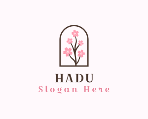 Spring - Sakura Flower Branch logo design