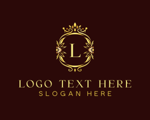 Luxury - Floral Crown Fashion logo design