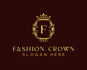 Floral Crown Fashion logo design