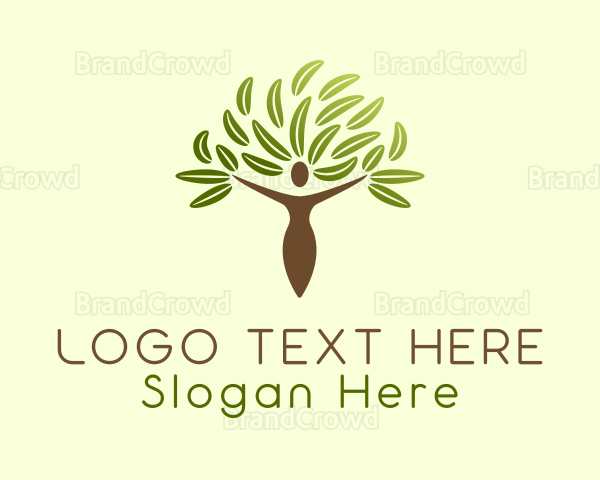 Eco Friendly Human Tree Logo