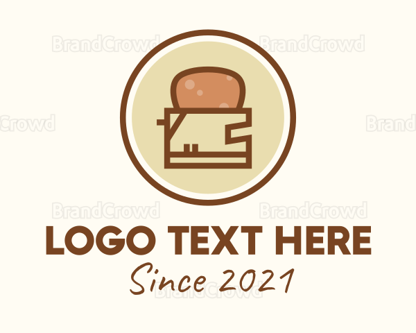 Bread Toaster Badge Logo