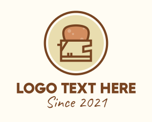 Round - Bread Toaster Badge logo design