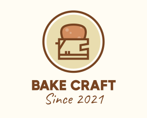 Bread Toaster Badge logo design