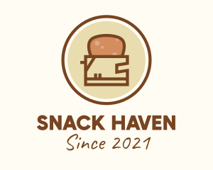 Bread Toaster Badge logo design