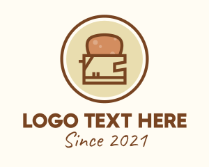 Bakery - Bread Toaster Badge logo design