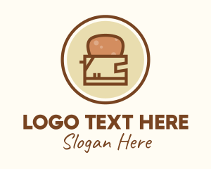 Bread Toaster Badge Logo