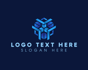 Box - Tech Data Cube logo design
