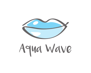 Water - Water Beauty Lips logo design