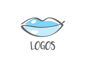 Water Beauty Lips logo design