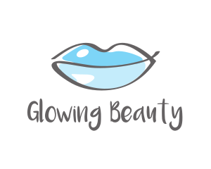 Beauty - Water Beauty Lips logo design