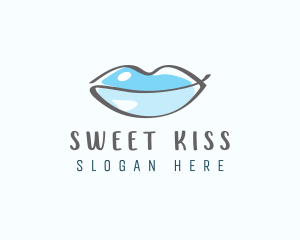 Kiss - Water Beauty Lips logo design