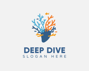 Sea Marine Coral logo design