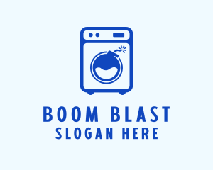 Explosive - Washer Laundromat Bomb logo design