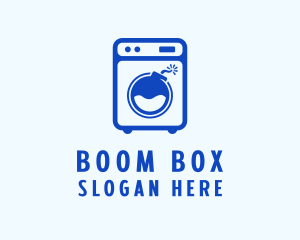 Explosion - Washer Laundromat Bomb logo design