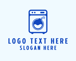 Clothes Washer - Washer Laundromat Bomb logo design