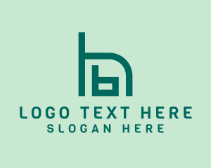 Letter Hb - Modern Furniture Chair logo design