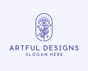 Sparkling Nature Eye  logo design