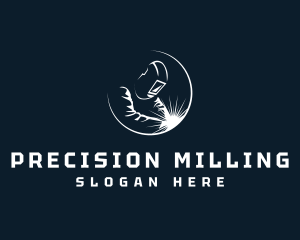 Milling - Welding Machinist Forge logo design