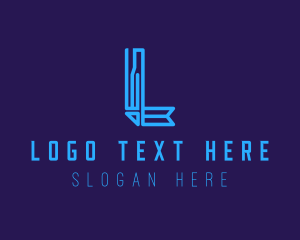 Line - Modern Tech Letter L logo design