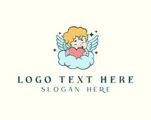 Valentine - Love Angel Cherubim logo design