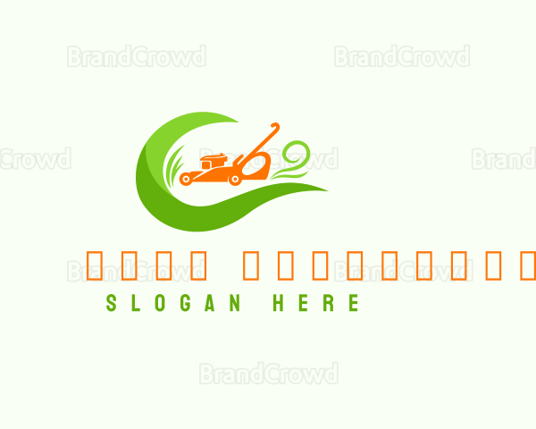 Lawn Mower Grass Logo