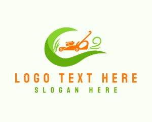 Eco - Lawn Mower Grass logo design
