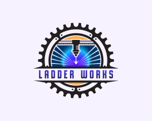 Laser Engraving Machinist logo design