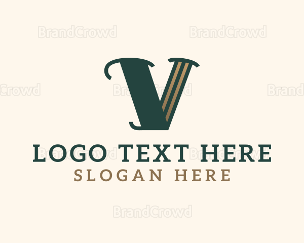 Professional Company Brand Letter V Logo
