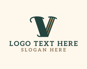 Vintage - Professional Company Brand Letter V logo design