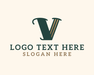 Firm - Professional Company Brand Letter V logo design