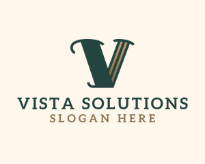 Professional Company Brand Letter V logo design