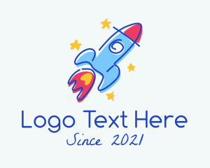 Space Vehicle - Rocket Launch Nursery logo design