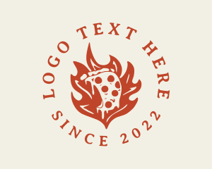 Snack - Flame Pizza Diner logo design