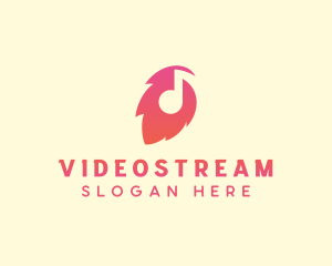 Youtube - Gradient Leaf Music logo design