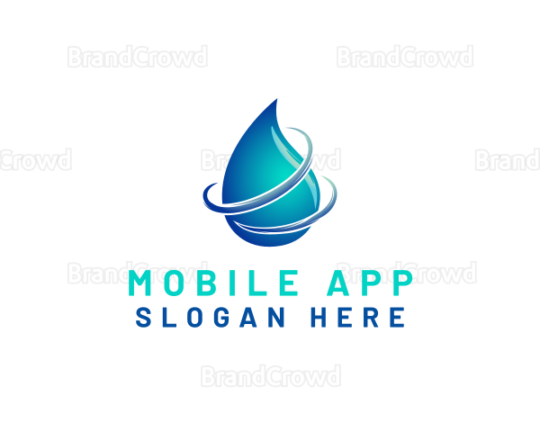 Distilled Water Droplet Logo