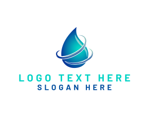 Fluid - Distilled Water Droplet logo design