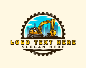 City - Gear City Excavator logo design