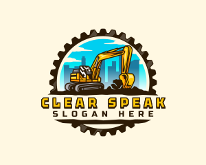 Gear City Excavator logo design