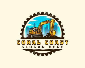 Gear City Excavator logo design