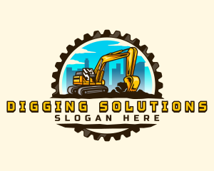 Gear City Excavator logo design