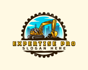 Gear City Excavator logo design