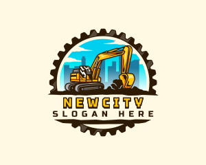 Gear City Excavator logo design