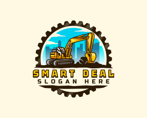 Gear City Excavator logo design