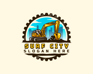 Gear City Excavator logo design