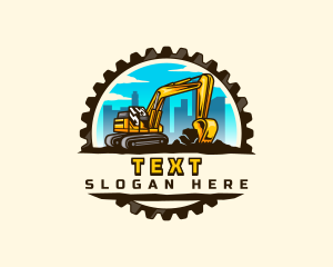 Gear City Excavator logo design