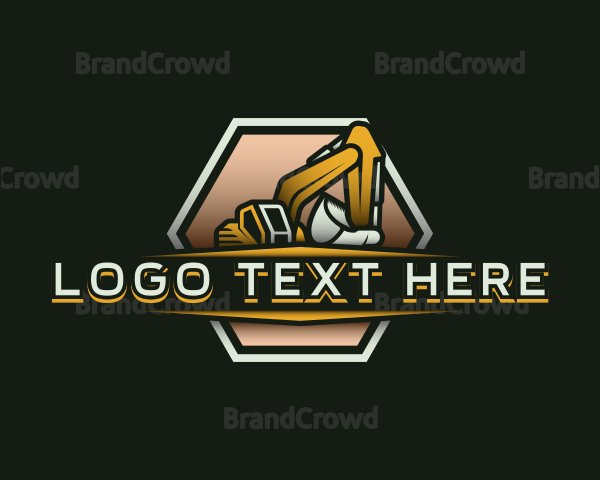 Industrial Backhoe Contractor Logo