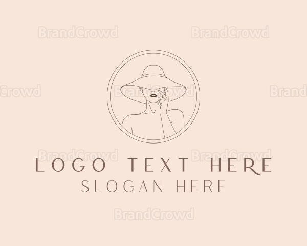 Female Hat Fashion Logo