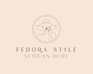 Female Hat Fashionista logo design