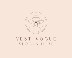 Female Hat Fashion logo design