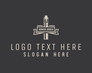 E Cigarette - Vape Tube Signage logo design